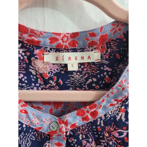 Xirena Cara Top In Tahiti Size Small Lightweight Floral Career Office Preppy - Picture 3 of 9
